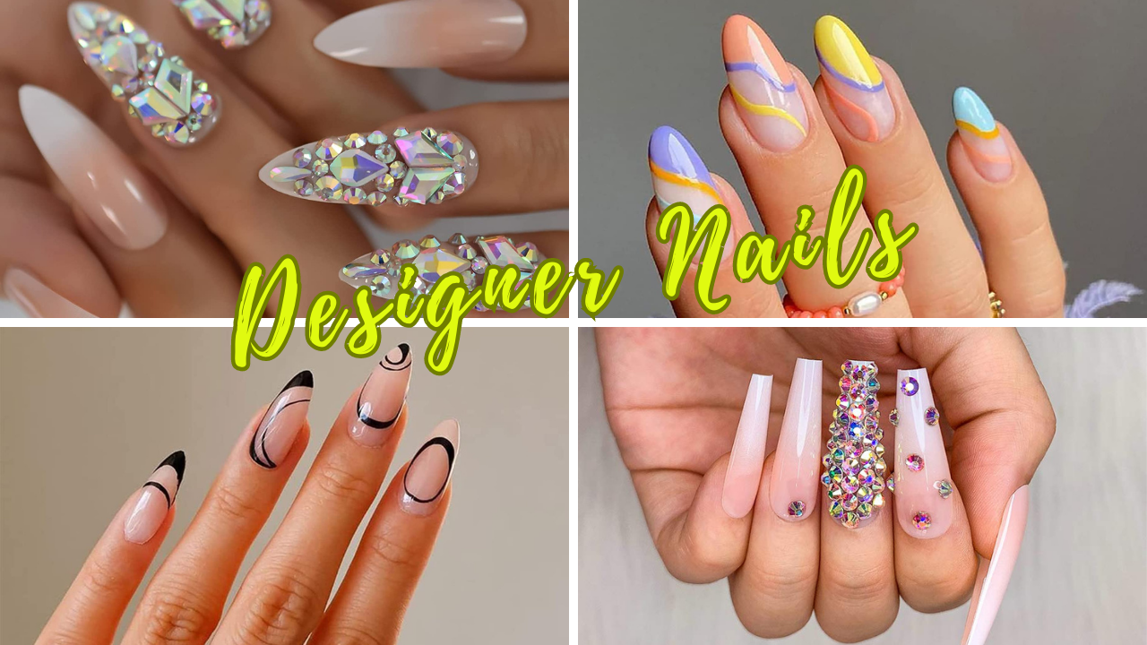 Designer press-on nails.